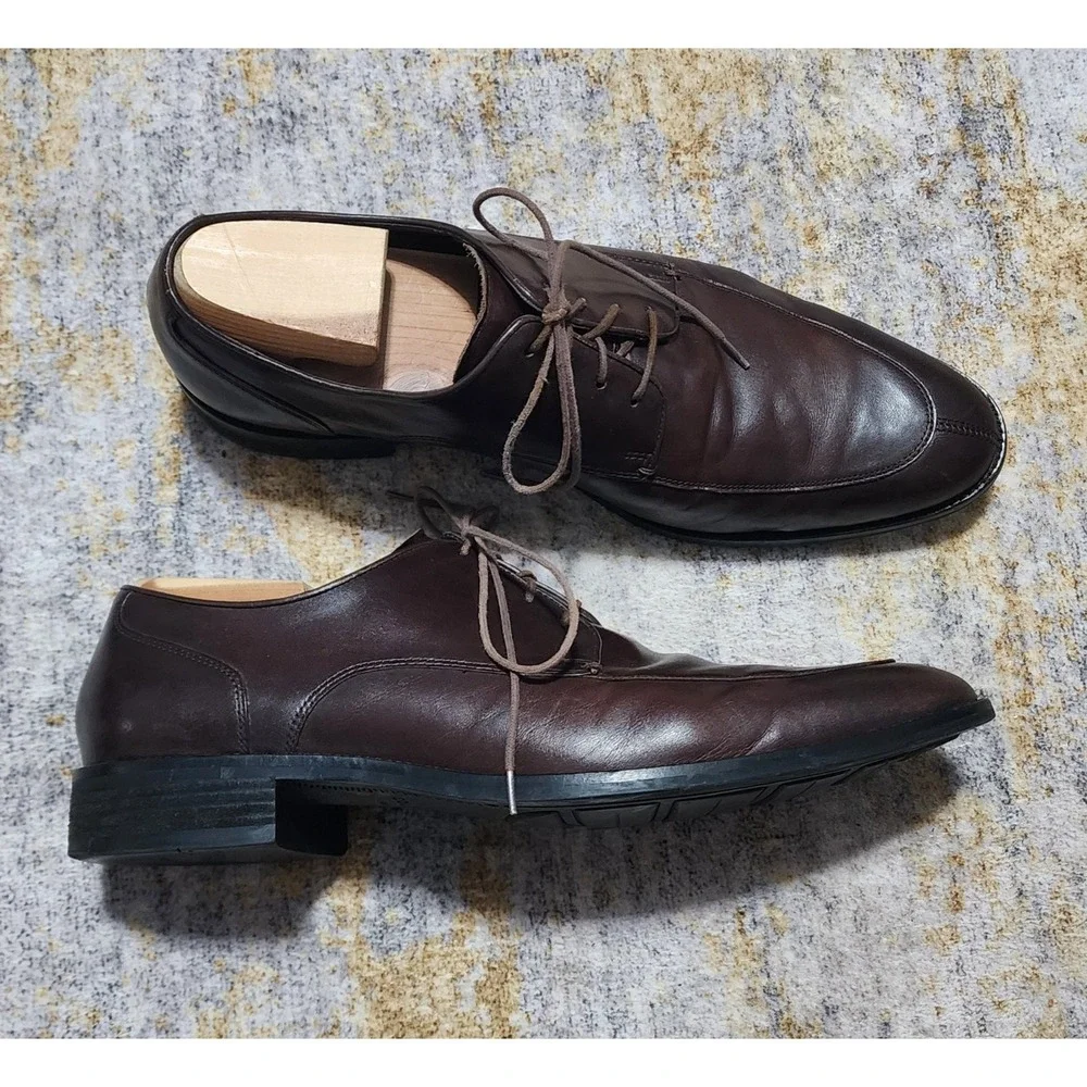 Cole Haan Men's Grand.0S Brown Leather Lace Up Oxfords Size 12 M  743 02